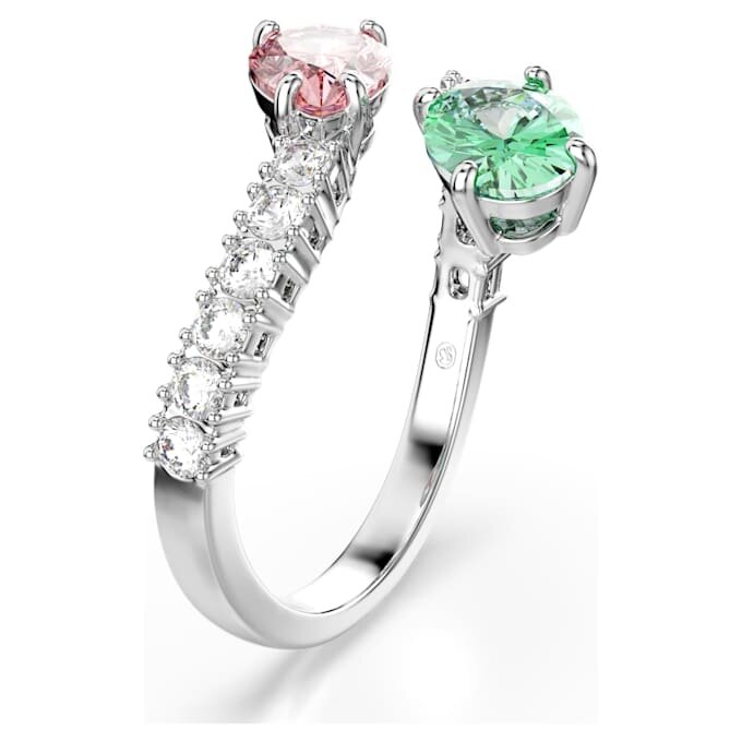 Anillo abierto Ariana Grande X Swarovski con cortes mixtos, multicolor, chapado en rodio Anillo abierto Ariana Grande X Swarovski con cortes mixtos, multicolor, chapado en rodio