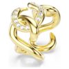 Anillo abierto Dextera de corte redondo, blanco, chapado en tono dorado Anillo abierto Dextera de corte redondo, blanco, chapado en tono dorado