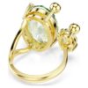 Anillo abierto Gema con cortes mixtos, multicolor, chapado en tono dorado Anillo abierto Gema con cortes mixtos, multicolor, chapado en tono dorado