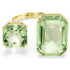 Anillo abierto Millenia con corte octogonal, verde, chapado en tono dorado Anillo abierto Millenia con corte octogonal, verde, chapado en tono dorado