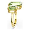 Anillo abierto Millenia con corte octogonal, verde, chapado en tono dorado Anillo abierto Millenia con corte octogonal, verde, chapado en tono dorado