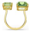 Anillo abierto Millenia con corte octogonal, verde, chapado en tono dorado Anillo abierto Millenia con corte octogonal, verde, chapado en tono dorado