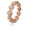 Anillo Angelic, corte redondo, blanco, chapado en tono oro rosa Anillo Angelic, corte redondo, blanco, chapado en tono oro rosa