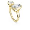 Anillo con bisel octogonal, diamantes cultivados en laboratorio, 4,10 ct en total, forma octogonal, oro amarillo de 18K