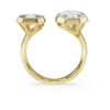 Anillo con bisel octogonal, diamantes cultivados en laboratorio, 4,10 ct en total, forma octogonal, oro amarillo de 18K