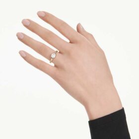 Anillo con bisel octogonal, diamantes cultivados en laboratorio de 1,0 ct en total, forma octogonal, oro amarillo de 14K