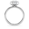 Anillo con bisel octogonal, diamantes cultivados en laboratorio de 2,0 ct en total, forma octogonal, oro blanco de 14K