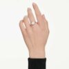 Anillo con engaste octogonal, diamantes cultivados en laboratorio, 3,0 Ct en total, forma octogonal, oro amarillo de 14K Anillo con engaste octogonal, diamantes cultivados en laboratorio, 3,0 Ct en total, forma octogonal, oro amarillo de 14K