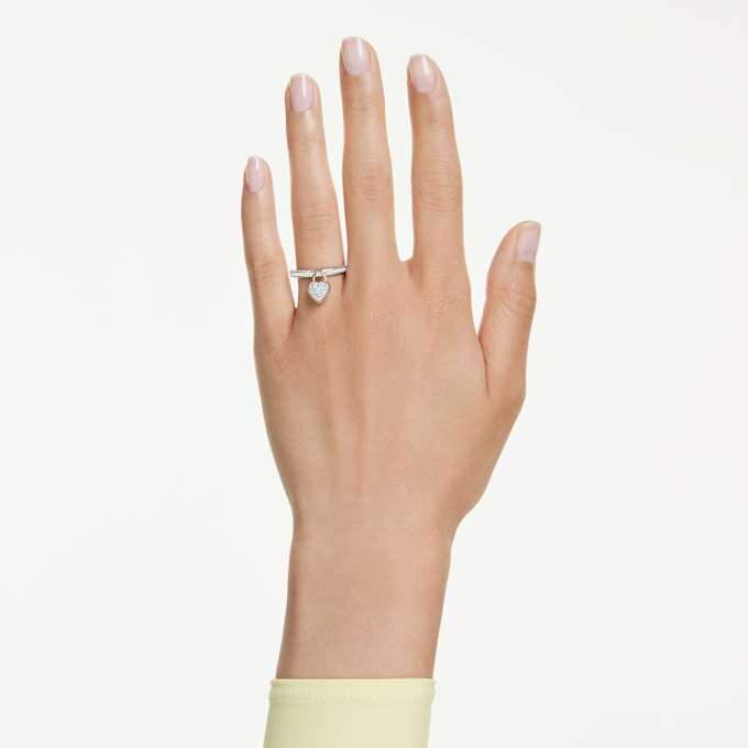 Anillo con motivo Idyllia, cortes mixtos, corazón, rosa, acabado de metales mixtos Anillo con motivo Idyllia, cortes mixtos, corazón, rosa, acabado de metales mixtos