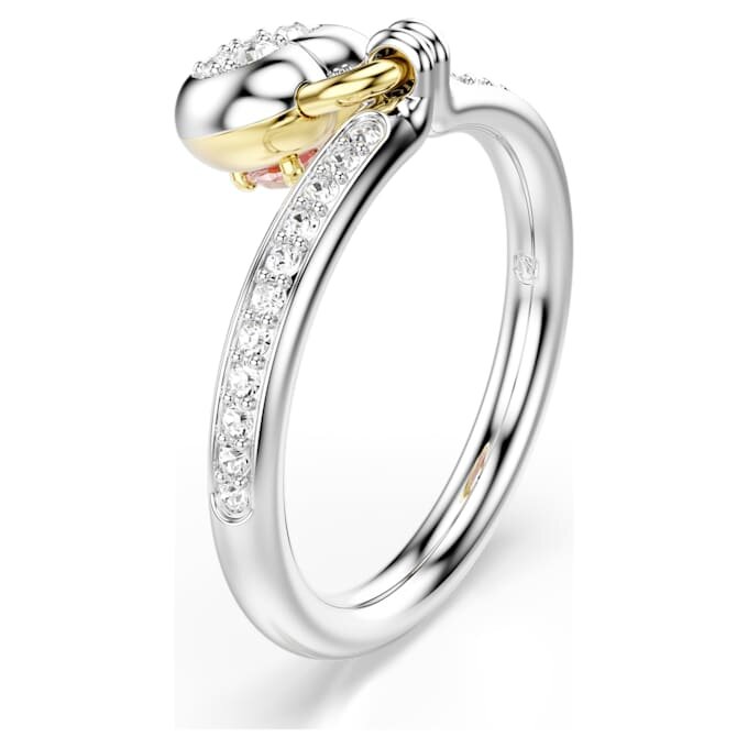 Anillo con motivo Idyllia, cortes mixtos, corazón, rosa, acabado de metales mixtos Anillo con motivo Idyllia, cortes mixtos, corazón, rosa, acabado de metales mixtos