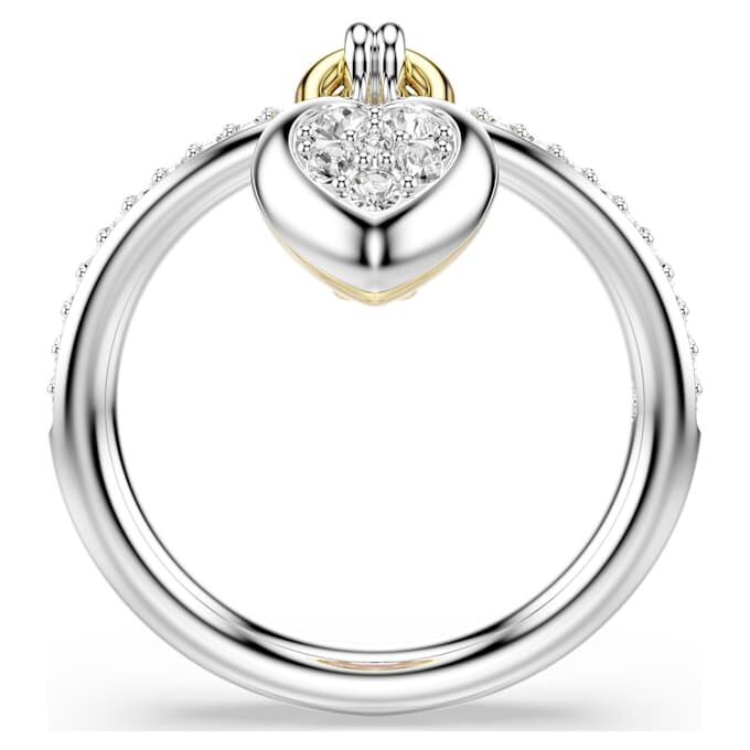 Anillo con motivo Idyllia, cortes mixtos, corazón, rosa, acabado de metales mixtos Anillo con motivo Idyllia, cortes mixtos, corazón, rosa, acabado de metales mixtos