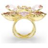 Anillo con motivo Idyllia, cortes mixtos, flor, multicolor, chapado en tono dorado Anillo con motivo Idyllia, cortes mixtos, flor, multicolor, chapado en tono dorado