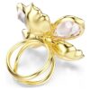 Anillo con motivo Idyllia, cortes mixtos, flor, multicolor, chapado en tono dorado Anillo con motivo Idyllia, cortes mixtos, flor, multicolor, chapado en tono dorado