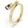 Anillo con motivo Idyllia de cortes mixtos, abeja, multicolor, chapado en tono dorado Anillo con motivo Idyllia de cortes mixtos, abeja, multicolor, chapado en tono dorado