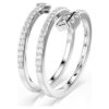 Anillo con motivo Idyllia de cortes mixtos, flecha, blanco, chapado en rodio Anillo con motivo Idyllia de cortes mixtos, flecha, blanco, chapado en rodio