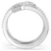 Anillo con motivo Idyllia de cortes mixtos, flecha, blanco, chapado en rodio Anillo con motivo Idyllia de cortes mixtos, flecha, blanco, chapado en rodio