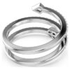 Anillo con motivo Idyllia de cortes mixtos, flecha, blanco, chapado en rodio Anillo con motivo Idyllia de cortes mixtos, flecha, blanco, chapado en rodio