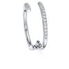 Anillo de banda abierta Eternity con diamantes cultivados en laboratorio de 0,2 quilates en total, forma redonda, oro blanco de 14K Anillo de banda abierta Eternity con diamantes cultivados en laboratorio de 0,2 quilates en total, forma redonda, oro blanco de 14K