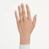 Anillo de banda en V «Eternity» con diamantes cultivados en laboratorio de 0,25 ct en total, forma redonda, oro blanco de 14K
