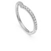 Anillo de banda en V «Eternity» con diamantes cultivados en laboratorio de 0,25 ct en total, forma redonda, oro blanco de 14K