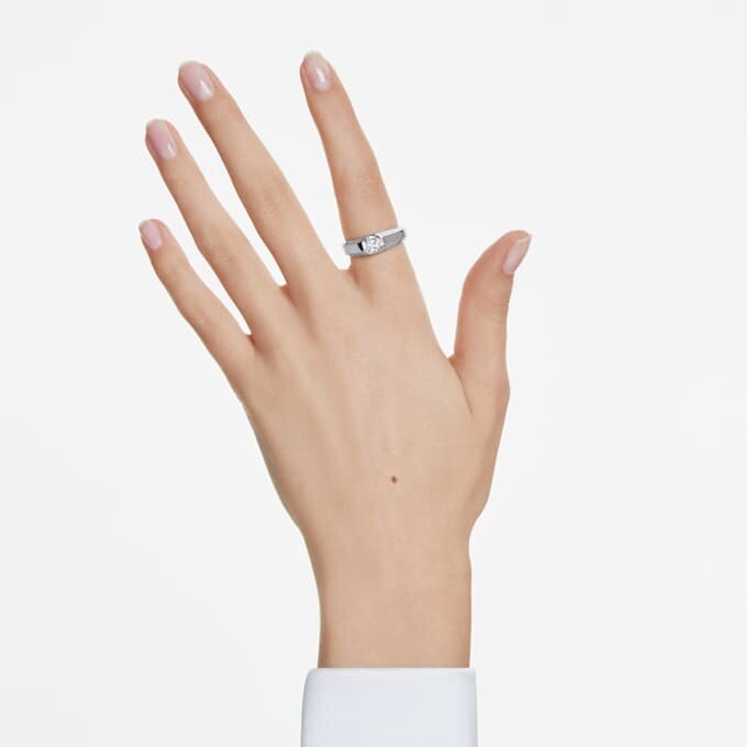 Anillo de banda octogonal con diamantes cultivados en laboratorio de 1,0 ct en total, forma octogonal, oro blanco de 14K Anillo de banda octogonal con diamantes cultivados en laboratorio de 1,0 ct en total, forma octogonal, oro blanco de 14K