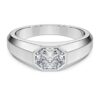 Anillo de banda octogonal con diamantes cultivados en laboratorio de 1,0 ct en total, forma octogonal, oro blanco de 14K Anillo de banda octogonal con diamantes cultivados en laboratorio de 1,0 ct en total, forma octogonal, oro blanco de 14K
