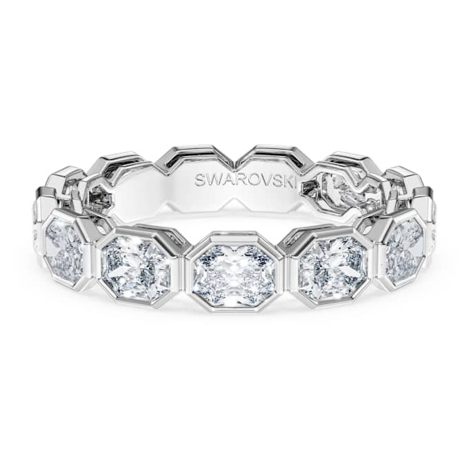 Anillo de banda octogonal con diamantes cultivados en laboratorio de 2,4 quilates en total, forma octogonal, oro blanco de 14K Anillo de banda octogonal con diamantes cultivados en laboratorio de 2,4 quilates en total, forma octogonal, oro blanco de 14K