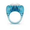 Anillo de cóctel Dulcis con corte de corazón, pavé, corazón, azul Anillo de cóctel Dulcis con corte de corazón, pavé, corazón, azul