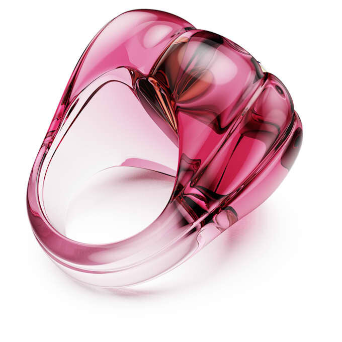 Anillo de cóctel Dulcis con corte de corazón, pavé, corazón, rosa Anillo de cóctel Dulcis con corte de corazón, pavé, corazón, rosa