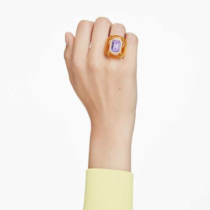 Anillo de cóctel Dulcis, corte cojín, pavé, amarillo Anillo de cóctel Dulcis, corte cojín, pavé, amarillo