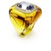 Anillo de cóctel Dulcis, corte cojín, pavé, amarillo Anillo de cóctel Dulcis, corte cojín, pavé, amarillo
