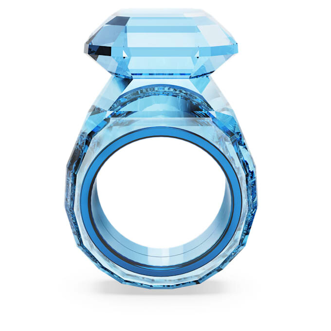 Anillo de cóctel Lucent con corte octogonal, azul Anillo de cóctel Lucent con corte octogonal, azul