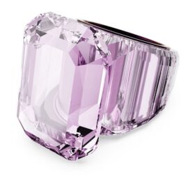 Anillo de cóctel Lucent con corte octogonal, rosa