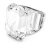 Anillo de cóctel Lucent, corte octogonal, blanco Anillo de cóctel Lucent, corte octogonal, blanco
