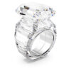 Anillo de cóctel Lucent, corte octogonal, blanco Anillo de cóctel Lucent, corte octogonal, blanco