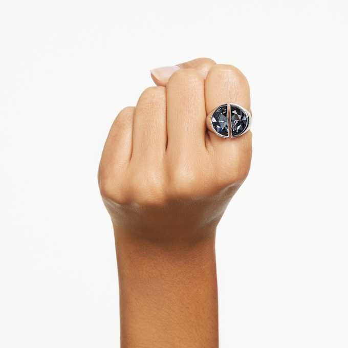 Anillo de cóctel Lucent gris, chapado en rodio Anillo de cóctel Lucent gris, chapado en rodio
