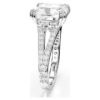 Anillo de cóctel Stilla, corte cuadrado, pavé, blanco, chapado en rodio