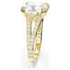 Anillo de cóctel Stilla, corte cuadrado, pavé, blanco, chapado en tono dorado Anillo de cóctel Stilla, corte cuadrado, pavé, blanco, chapado en tono dorado