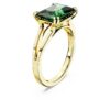 Anillo de cóctel Stilla, corte rectangular, verde, chapado en tono dorado Anillo de cóctel Stilla, corte rectangular, verde, chapado en tono dorado