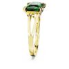 Anillo de cóctel Stilla, corte rectangular, verde, chapado en tono dorado Anillo de cóctel Stilla, corte rectangular, verde, chapado en tono dorado