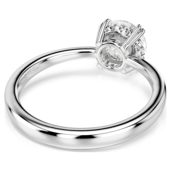 Anillo de cóctel Stilla, corte redondo, blanco, acabado plateado Anillo de cóctel Stilla, corte redondo, blanco, acabado plateado