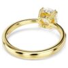 Anillo de cóctel Stilla, corte redondo, blanco, chapado en tono dorado