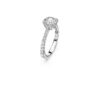 Anillo de cóctel Stilla, corte redondo, pavé, blanco, acabado tono plateado Anillo de cóctel Stilla, corte redondo, pavé, blanco, acabado tono plateado