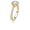 Anillo de cóctel Stilla, corte redondo, pavé, blanco, chapado en tono dorado Anillo de cóctel Stilla, corte redondo, pavé, blanco, chapado en tono dorado