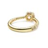 Anillo de cóctel Stilla, corte redondo, pavé, blanco, chapado en tono dorado Anillo de cóctel Stilla, corte redondo, pavé, blanco, chapado en tono dorado