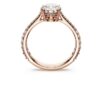 Anillo de cóctel Stilla, corte redondo, pavé, blanco, chapado en tono oro rosa Anillo de cóctel Stilla, corte redondo, pavé, blanco, chapado en tono oro rosa