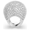 Anillo de cóctel Sublima grande, blanco, chapado en rodio Anillo de cóctel Sublima grande, blanco, chapado en rodio