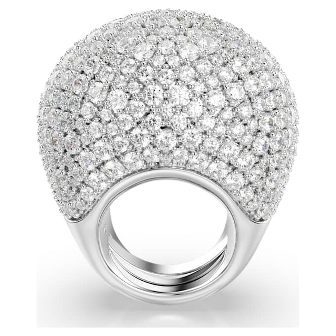 Anillo de cóctel Sublima grande, blanco, chapado en rodio Anillo de cóctel Sublima grande, blanco, chapado en rodio