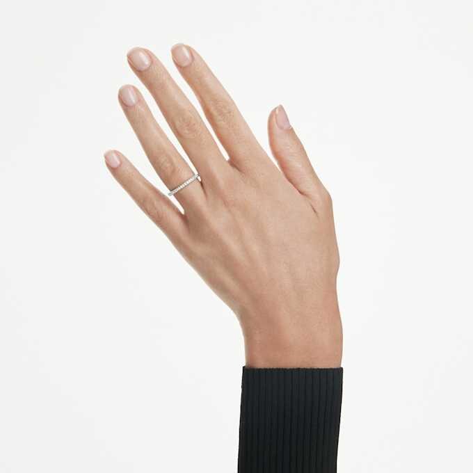 Anillo de eternidad con diamantes cultivados en laboratorio, 0,2 ct en total, forma redonda, oro blanco de 14K Anillo de eternidad con diamantes cultivados en laboratorio, 0,2 ct en total, forma redonda, oro blanco de 14K