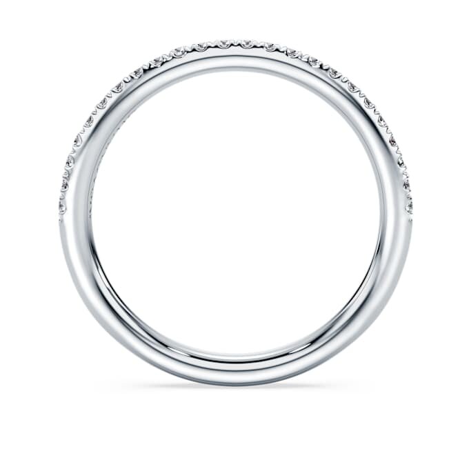Anillo de eternidad con diamantes cultivados en laboratorio, 0,2 ct en total, forma redonda, oro blanco de 14K Anillo de eternidad con diamantes cultivados en laboratorio, 0,2 ct en total, forma redonda, oro blanco de 14K